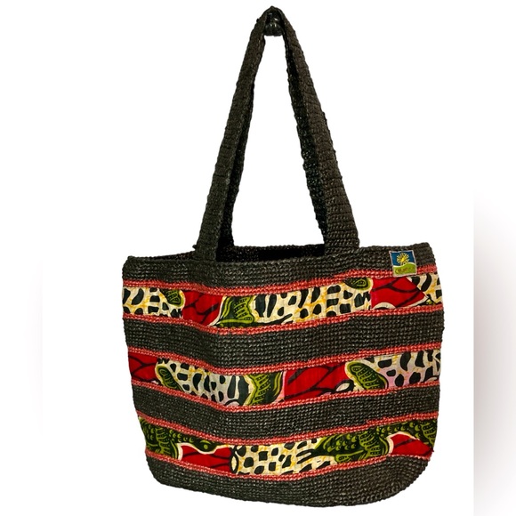 Chikumbuso Tote Shoulder Bag Purse Hook & Loop Close Handcrafted Multicolor - Picture 1 of 10